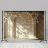 Lofaris Light And Shadow Arch Wall Floral Photography Backdrop